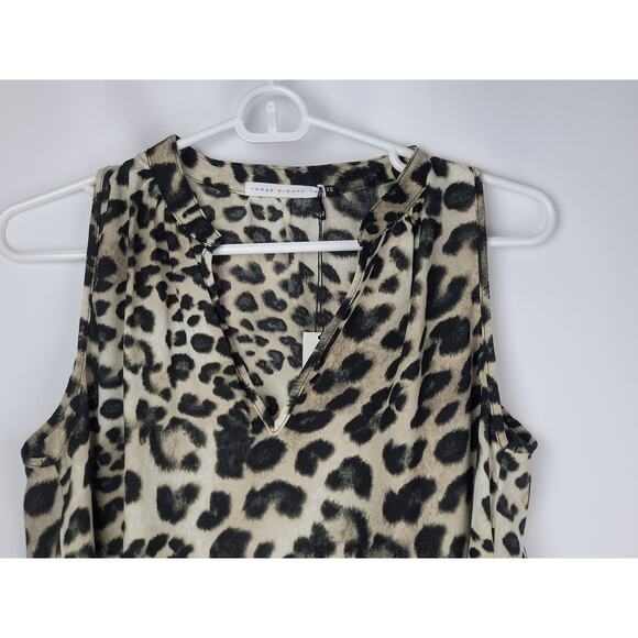 Three Eighty Two Revolve Aerin Split V Tank Bronx Animal Print Sz XS - Picture 2 of 9